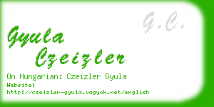 gyula czeizler business card